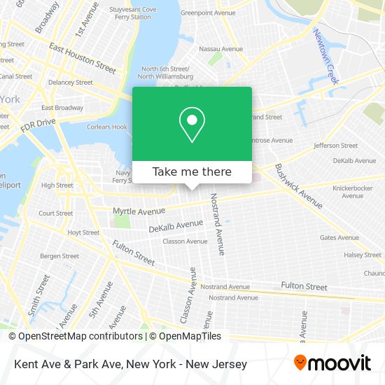 Kent Ave & Park Ave map