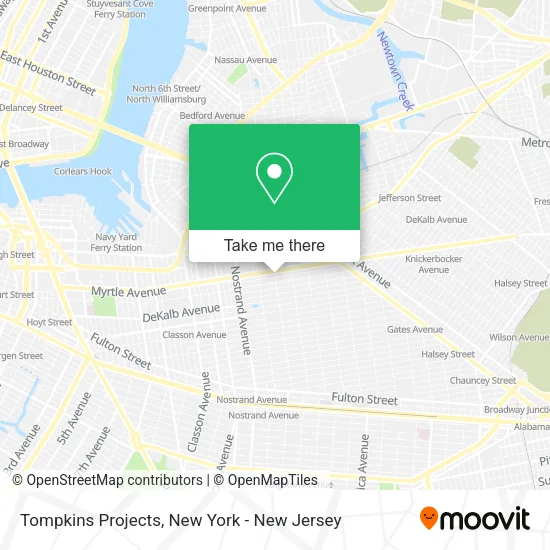 Tompkins Projects map