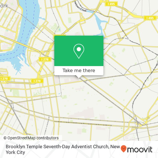 Mapa de Brooklyn Temple Seventh-Day Adventist Church