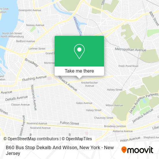 Mapa de B60 Bus Stop Dekalb And Wilson
