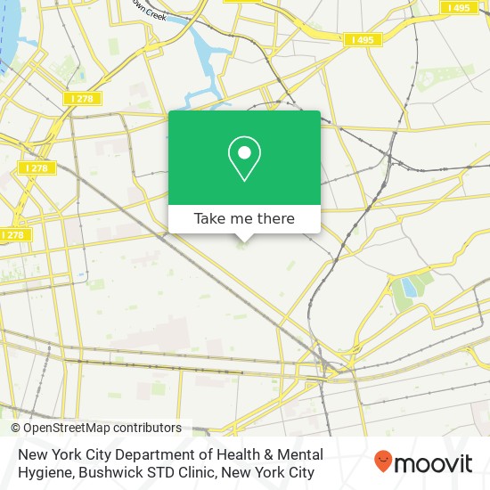 Mapa de New York City Department of Health & Mental Hygiene, Bushwick STD Clinic