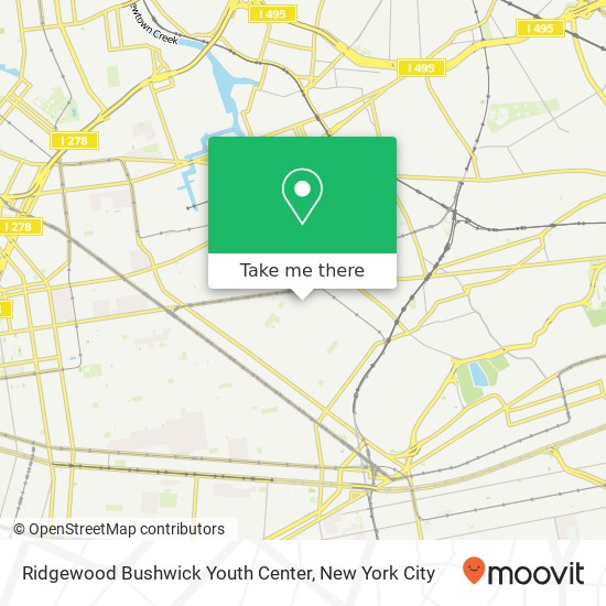 Ridgewood Bushwick Youth Center map