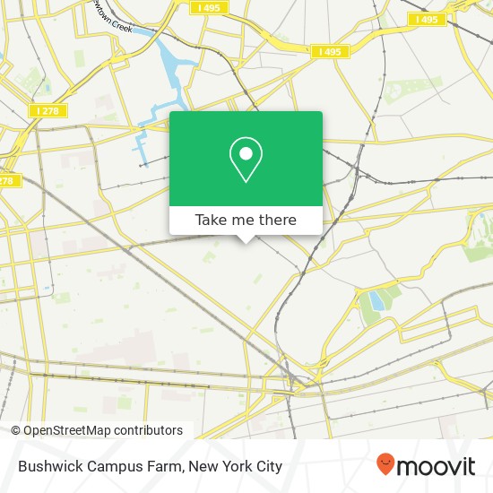 Mapa de Bushwick Campus Farm