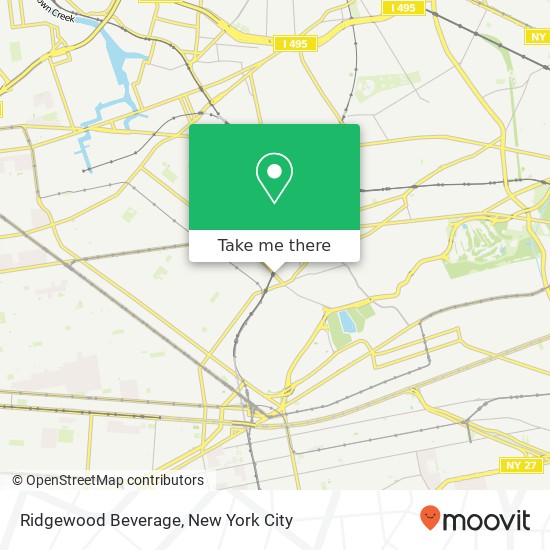 Mapa de Ridgewood Beverage