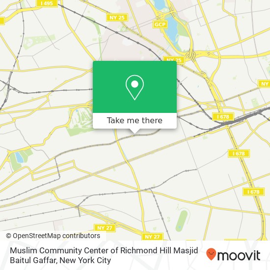 Muslim Community Center of Richmond Hill Masjid Baitul Gaffar map