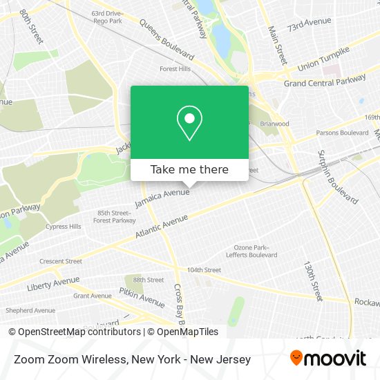 Mapa de Zoom Zoom Wireless