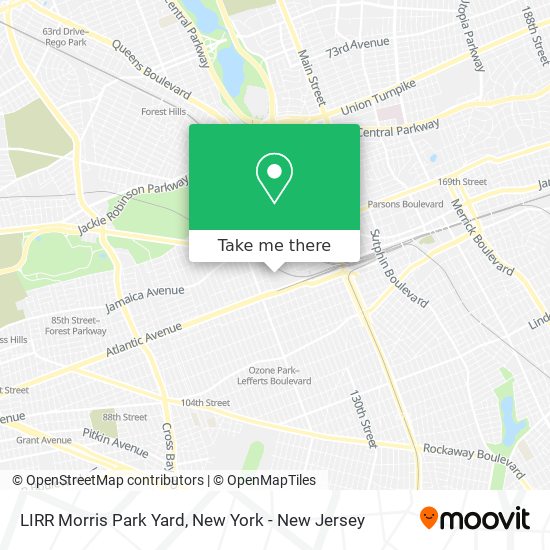 Mapa de LIRR Morris Park Yard