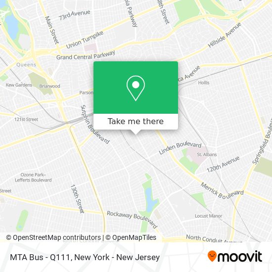 Mapa de MTA Bus - Q111