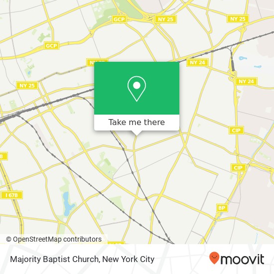 Mapa de Majority Baptist Church