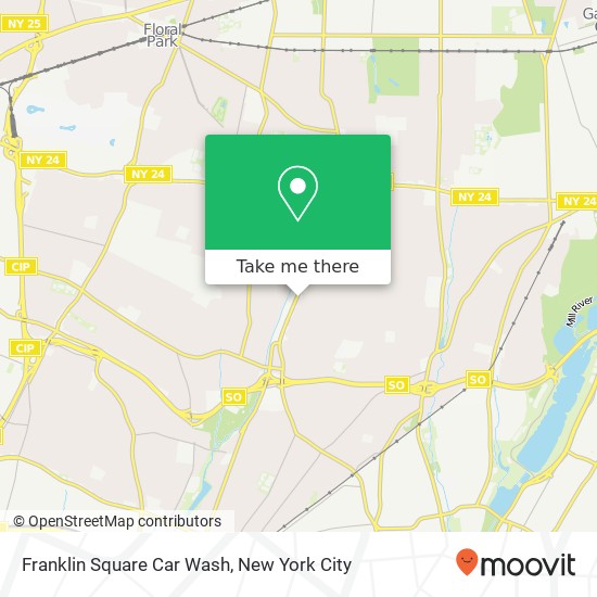 Mapa de Franklin Square Car Wash