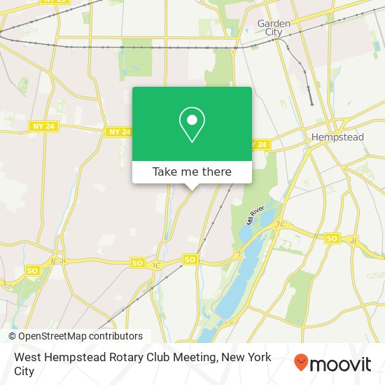 West Hempstead Rotary Club Meeting map