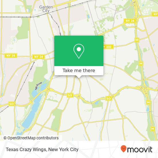 Texas Crazy Wings map