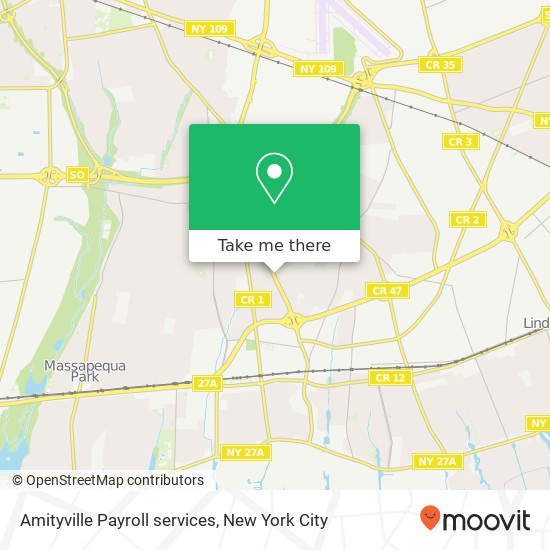 Amityville Payroll services map