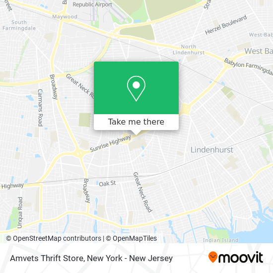 Amvets Thrift Store map