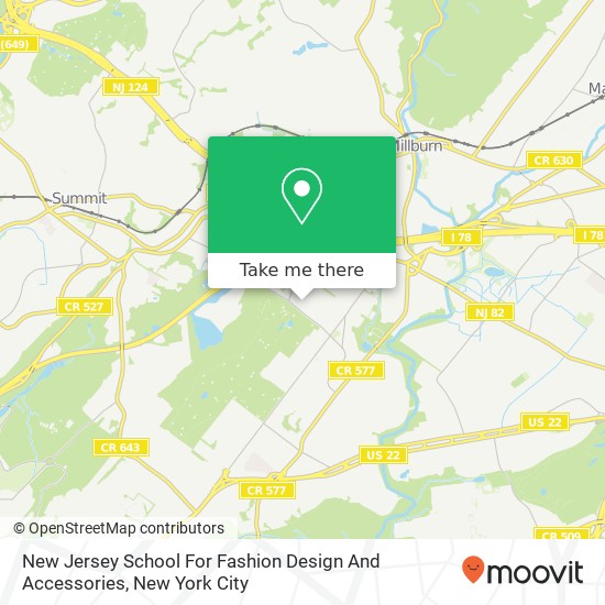 Mapa de New Jersey School For Fashion Design And Accessories