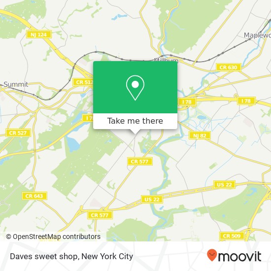 Daves sweet shop map