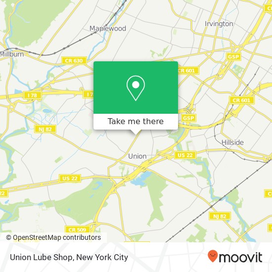 Union Lube Shop map