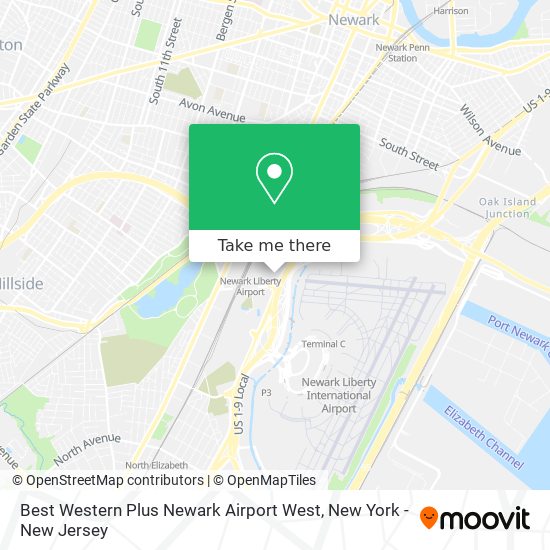 Mapa de Best Western Plus Newark Airport West