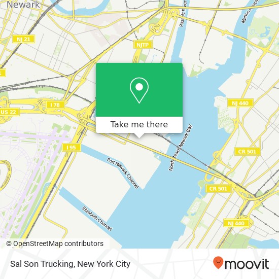 Sal Son Trucking map