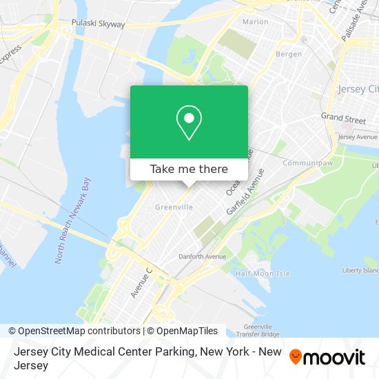 Jersey City Medical Center Parking map