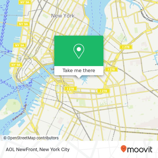 Mapa de AOL NewFront