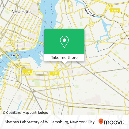 Shatnes Laboratory of Williamsburg map