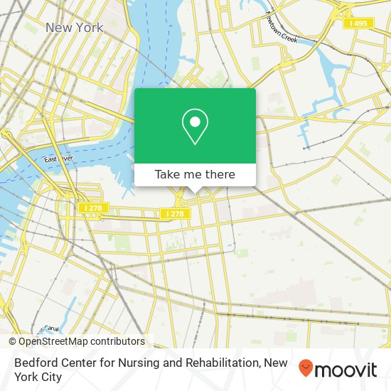 Bedford Center for Nursing and Rehabilitation map