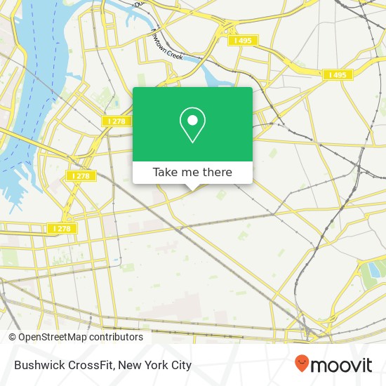 Bushwick CrossFit map