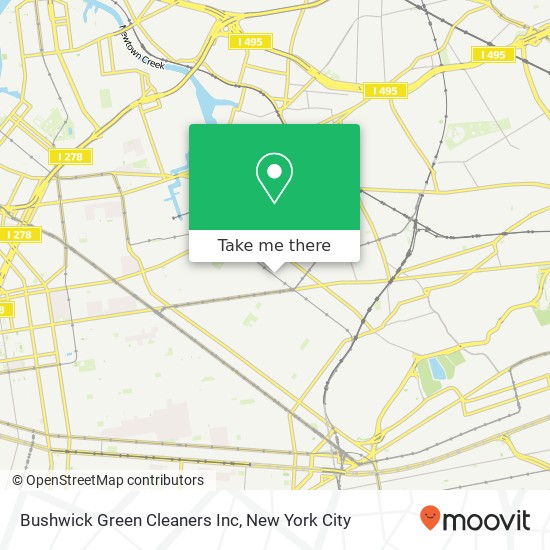 Mapa de Bushwick Green Cleaners Inc
