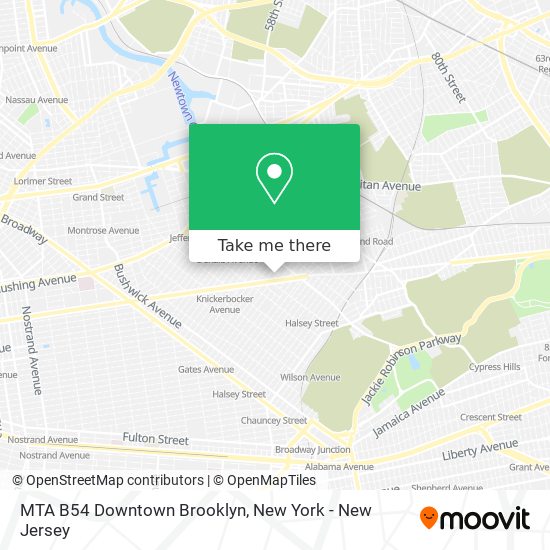 MTA B54 Downtown Brooklyn map