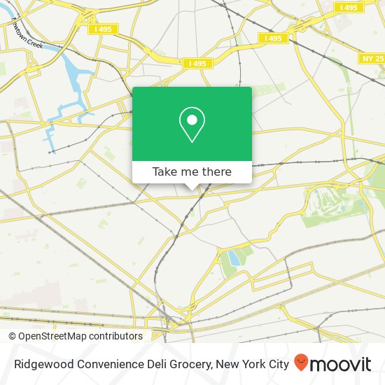 Mapa de Ridgewood Convenience Deli Grocery