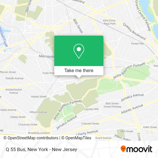 Q 55 Bus map