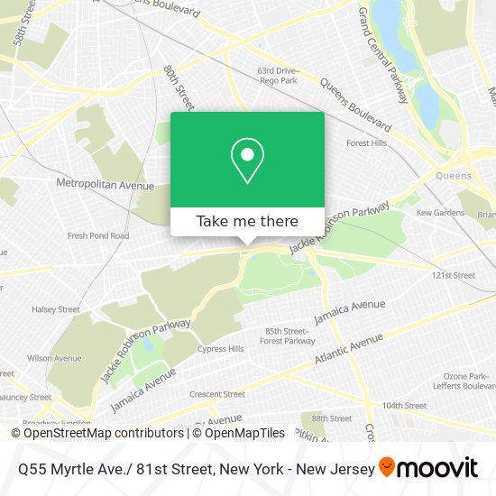 Q55 Myrtle Ave./ 81st Street map