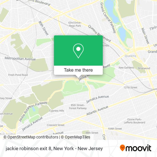 Mapa de jackie robinson exit 8