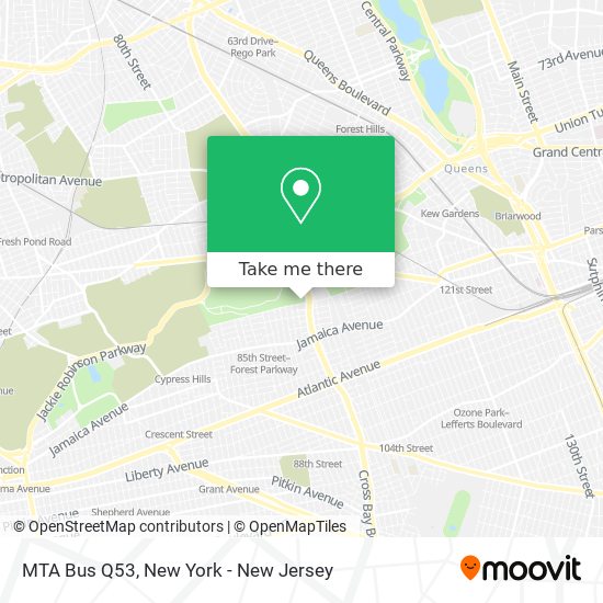 Mapa de MTA Bus Q53