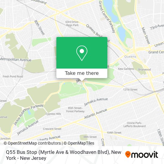 Q55 Bus Stop (Myrtle Ave & Woodhaven Blvd) map