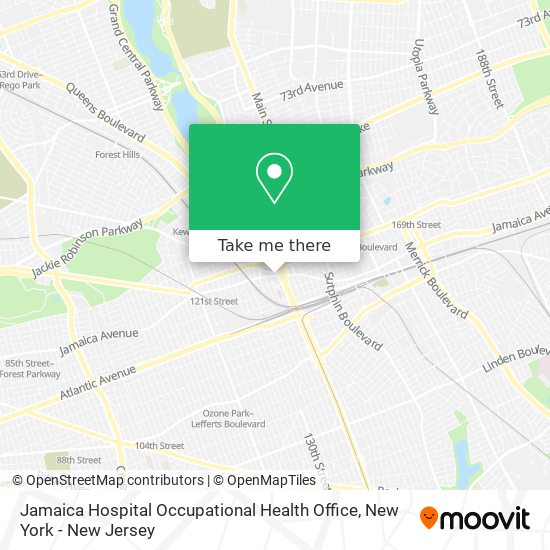 Mapa de Jamaica Hospital Occupational Health Office
