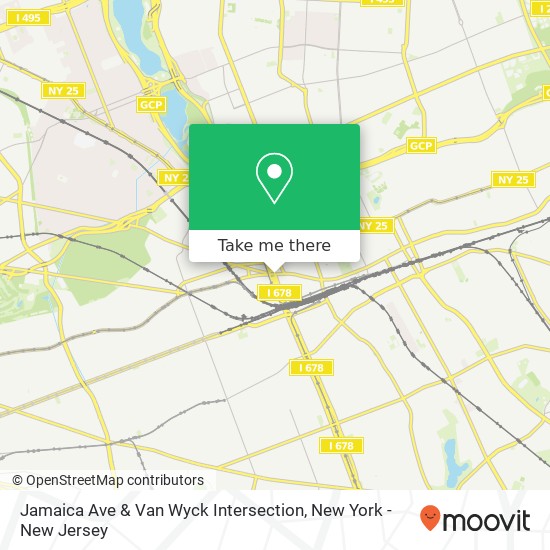 Mapa de Jamaica Ave & Van Wyck Intersection