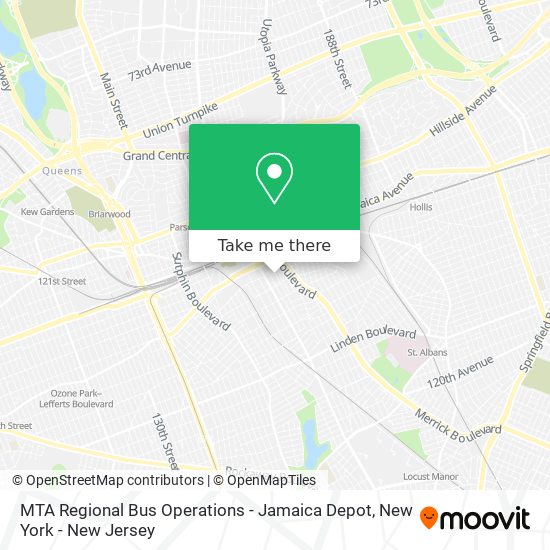 MTA Regional Bus Operations - Jamaica Depot map