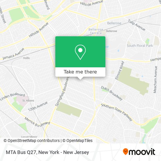 MTA Bus Q27 map