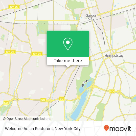 Welcome Asian Resturant map