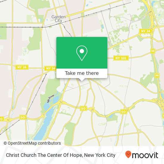 Christ Church The Center Of Hope map