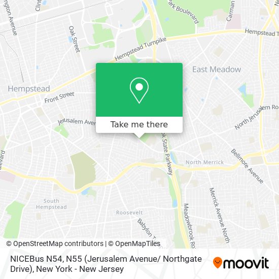 Mapa de NICEBus N54, N55 (Jerusalem Avenue/ Northgate Drive)