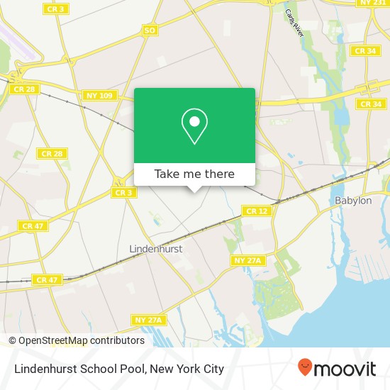 Lindenhurst School Pool map