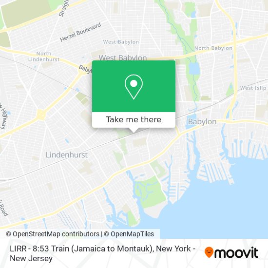 Mapa de LIRR - 8:53 Train (Jamaica to Montauk)