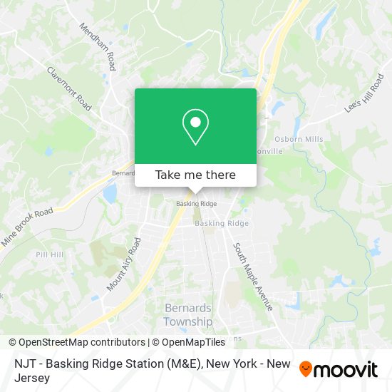 Mapa de NJT - Basking Ridge Station (M&E)