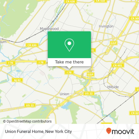 Union Funeral Home map