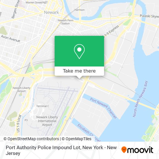 Port Authority Police Impound Lot map