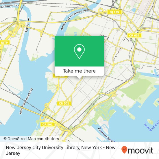 New Jersey City University Library map