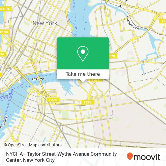 Mapa de NYCHA - Taylor Street-Wythe Avenue Community Center